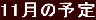11���̗\��
